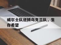 开云体育开云官网-威尔士队逆转乌克兰队，生存希望