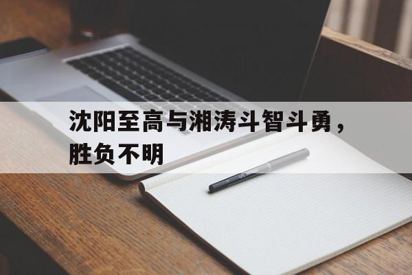 沈阳至高与湘涛斗智斗勇，胜负不明